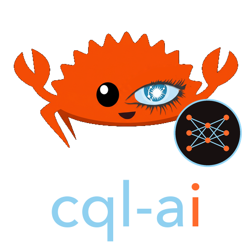 cql-ai logo: the Rust crab with a neural-network badge